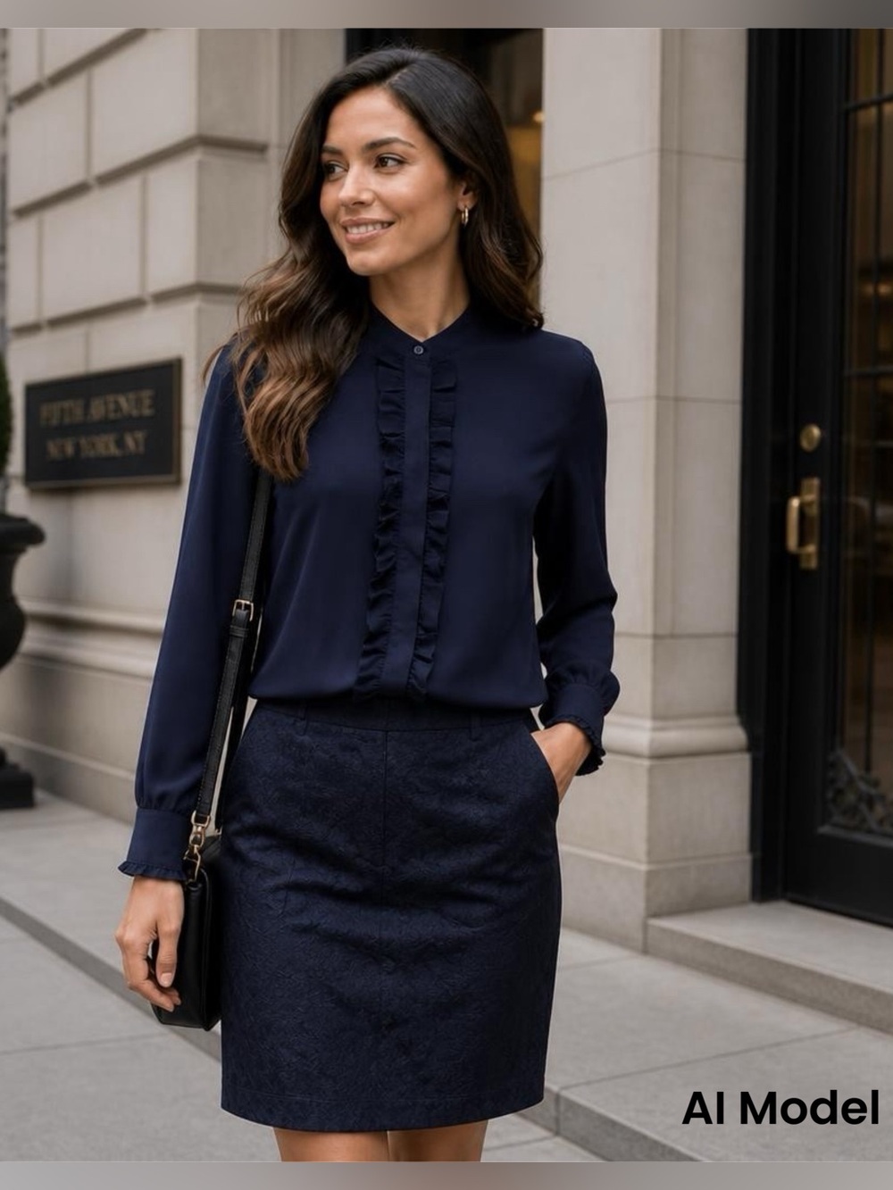Ann Taylor Navy Blue‎ top